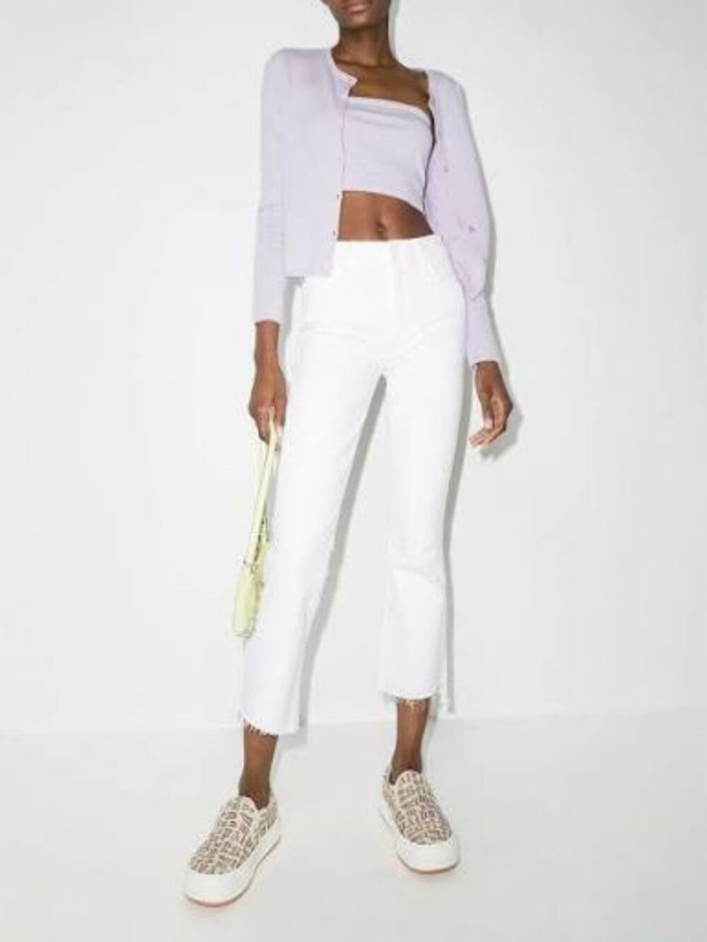 Mother Denim Jeans Sz 29 White Insider Crop Step Fray Fairest Of Them All